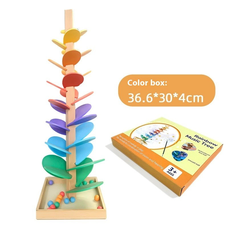 Wooden Rainbow Music Tree Educational Toy
