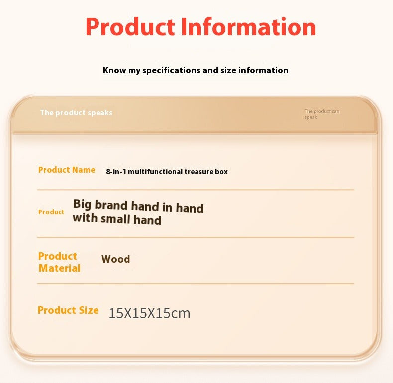 Wooden Multifunctional Puzzle Beads Treasure Box for Kids